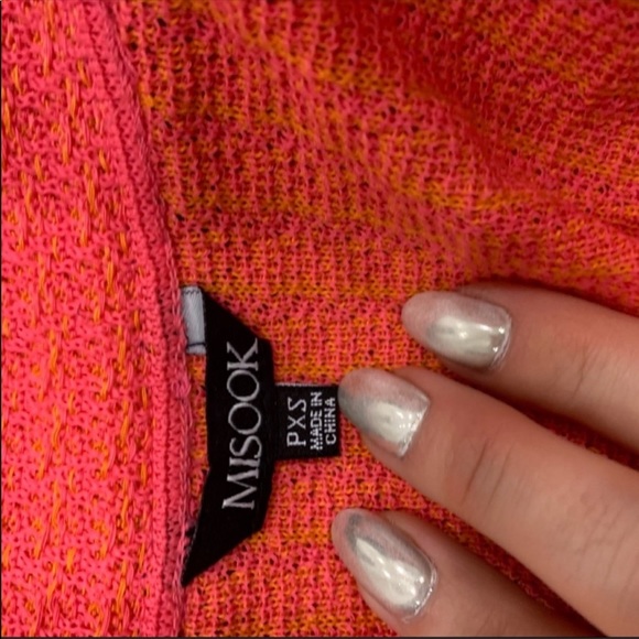 Misook coral gold buttons knit blazer jacket XSP - Picture 4 of 7